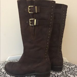 Brown leather boots size 7